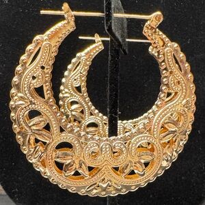 Gold Tone Hoop Earrings